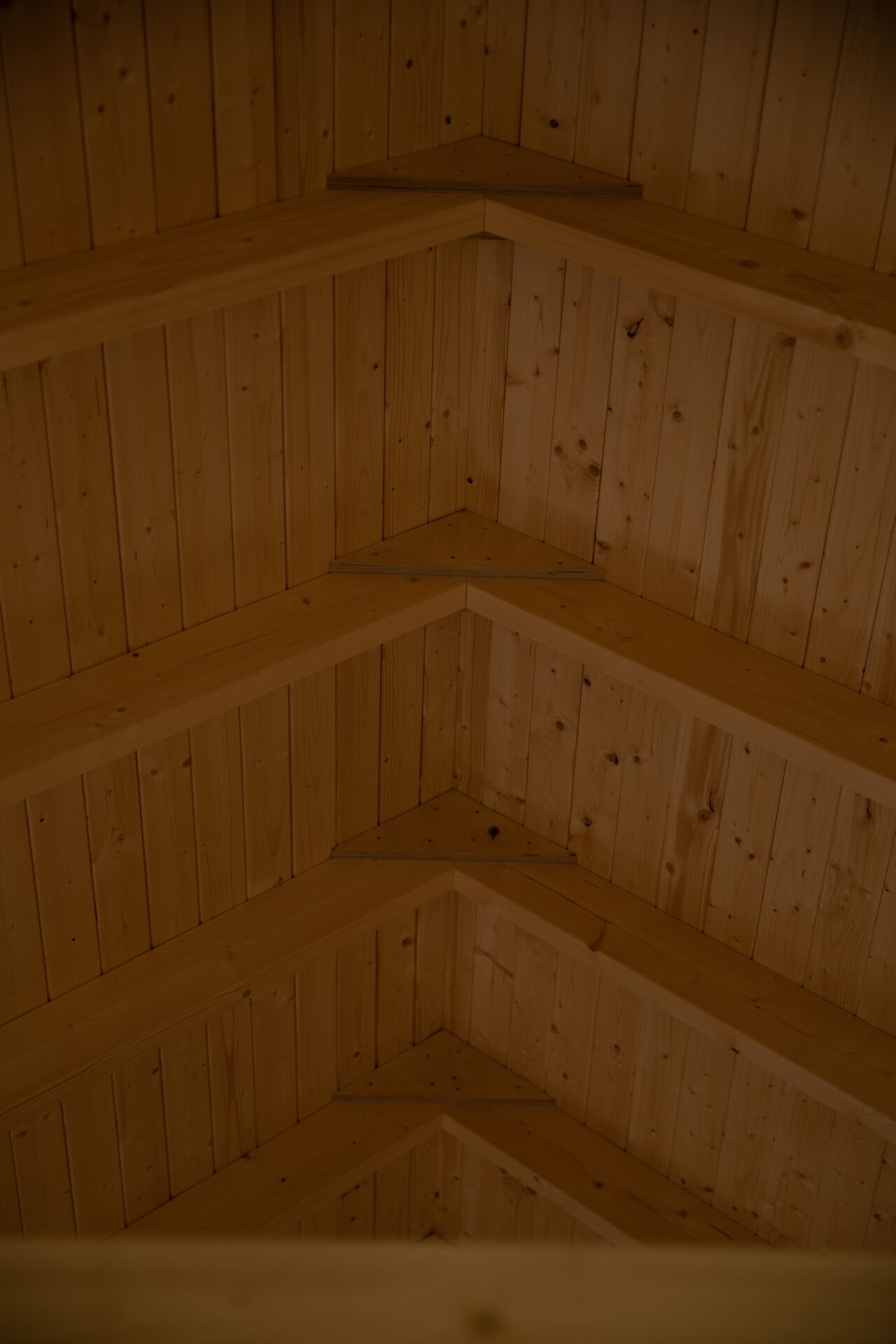 Seitentrakt von Lugarde als Wohnanbau mit Flachdach und überdachtem Terrassenbereich.